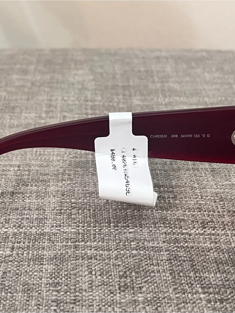 Celine Oversized Square Sunglasses - Deep Burgundy Frame